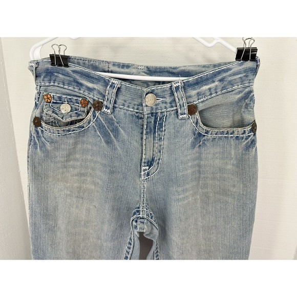 True Religion embellished jean pants, Row 30 seat 33.Check measurements in photo - Picture 2 of 13